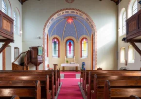 Die Gustav-Adolph-Kirche in Erfurt-Südost von innen. | Foto: Foto: Matthias Frank Schmidt