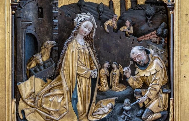 Die Weihnachtageschichte - Darstellung in der Predigerkirche Erfurt Kopie